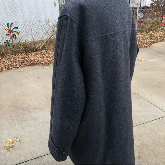 London Fog Mens Wool Blend Coat Charcoal Gray - Picture 3 of 12
